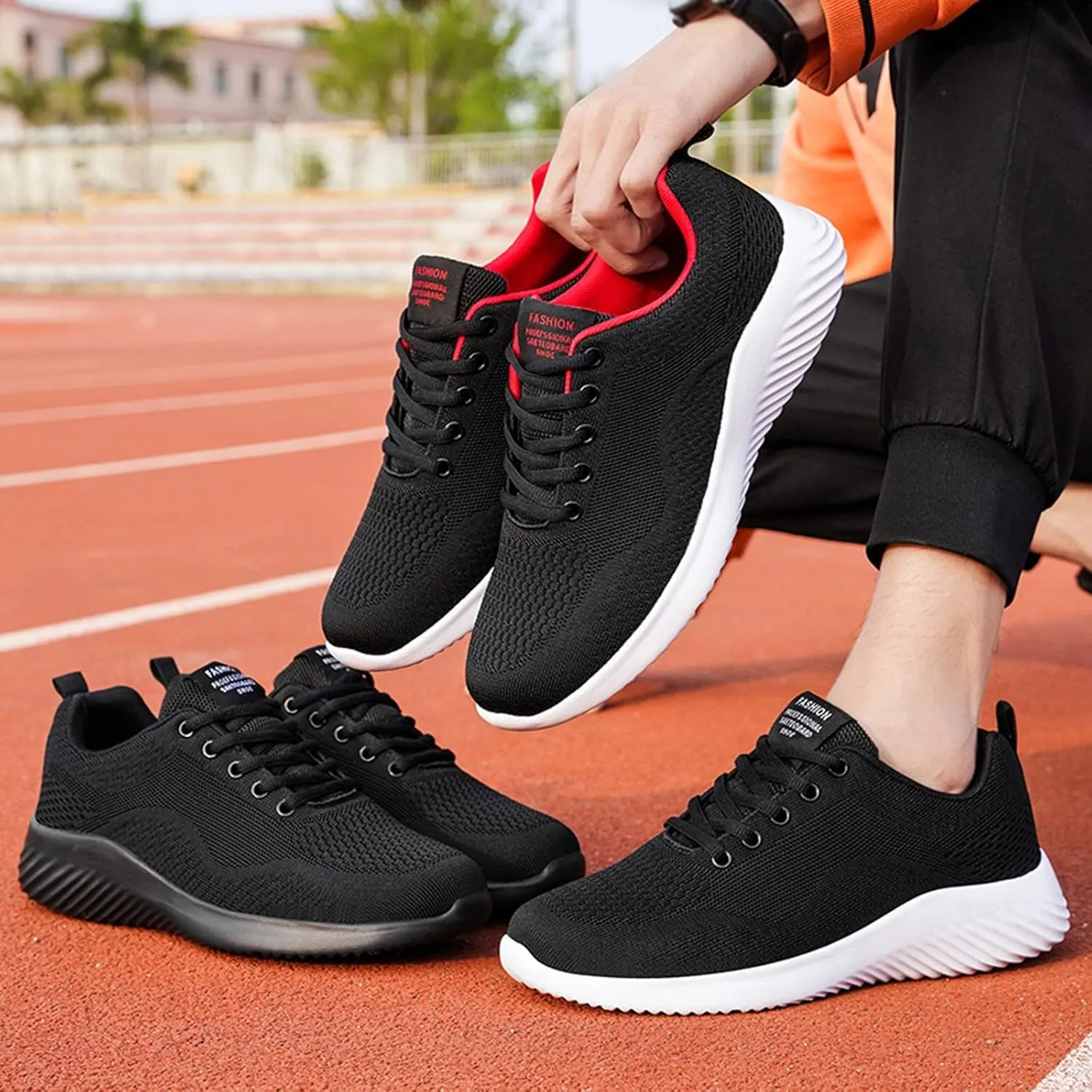 Arch Support Hiking Shoes for Men Lightweight Sport Gym Jogging Walking Sneaker Lightweight Work Shoes for Men