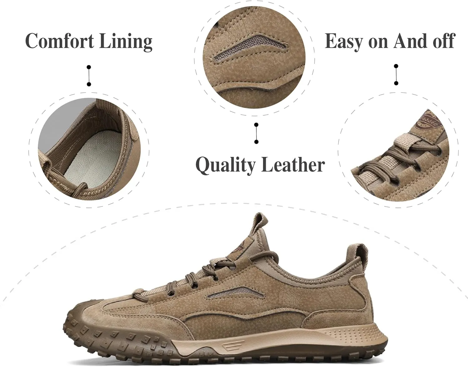 Asifn Mens Non-Slip Hiking Lightweight Outdoor Sneakers Casual Comfortable Work Breathable Climbing Shoes