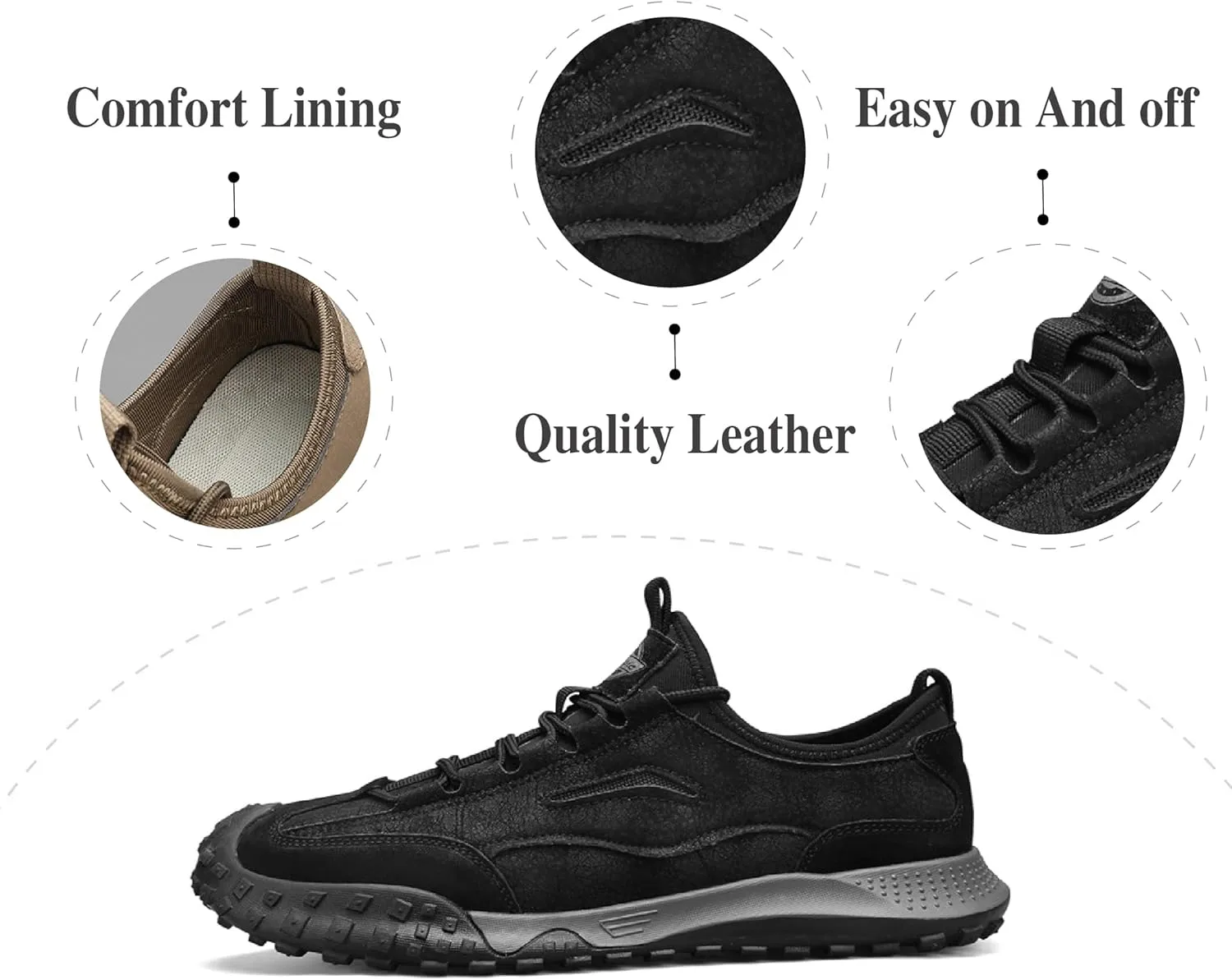 Asifn Mens Non-Slip Hiking Lightweight Outdoor Sneakers Casual Comfortable Work Breathable Climbing Shoes