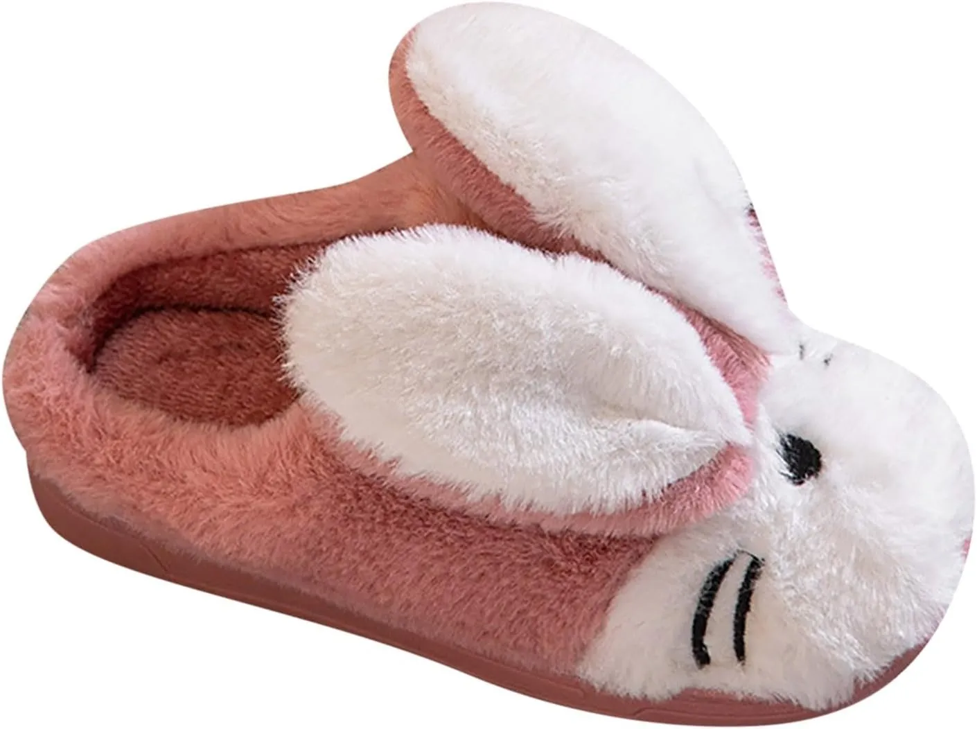 Bunny Slippers for Kids Fuzzy Indoor Outdoor Bedroom House Flat Shoes Baby Girls Boys Winter Plush Furry House Shoes