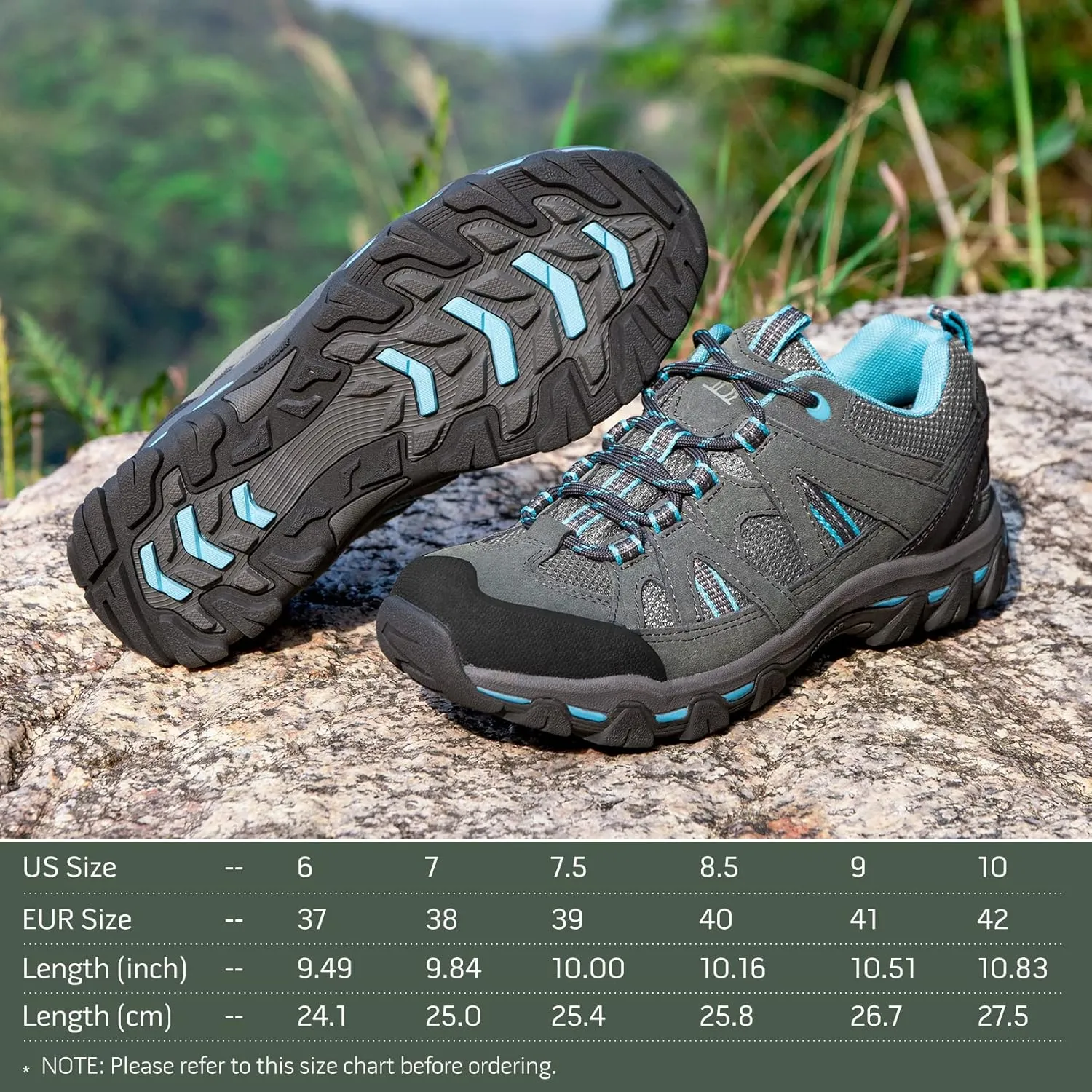CAMELSPORTS Women's Hiking Shoes Breathable Trail Running Shoes Non-Slip Lightweight Outdoor Sneakers for Trekking Walking