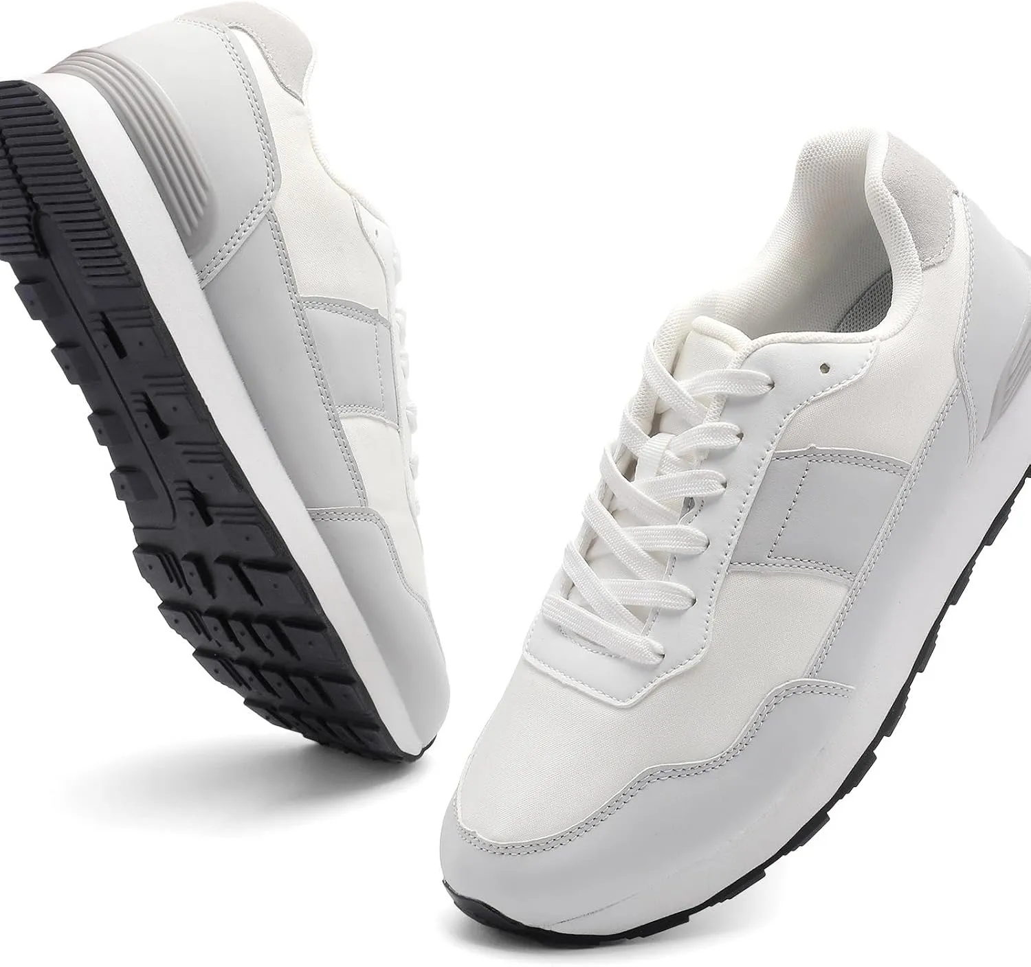 Classic Running Shoes for Men - Lightweight Retro Sneakers with Breathable Upper & Durable Sole for Walking, Jogging, and Casual Wear