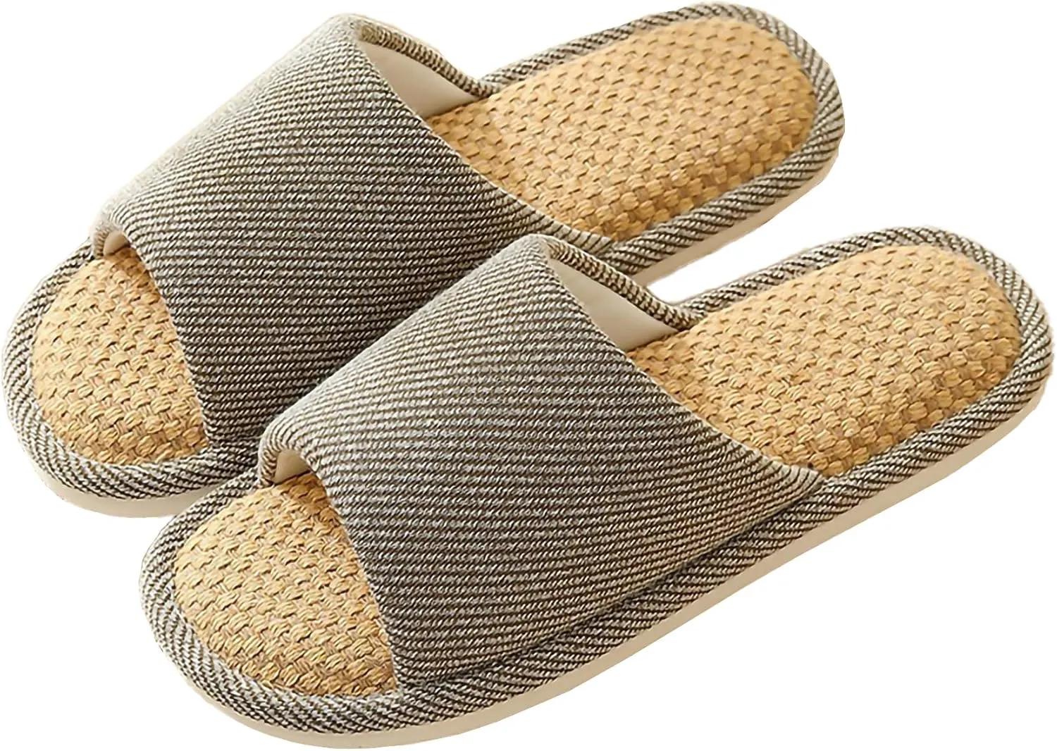 Cloth Slippers Linen Slippers - Breathable, Anti-Slip, Easy to Clean - Summer Silent Slippers for Women and Men