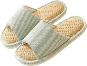 Cloth Slippers Linen Slippers - Breathable, Anti-Slip, Easy to Clean - Summer Silent Slippers for Women and Men