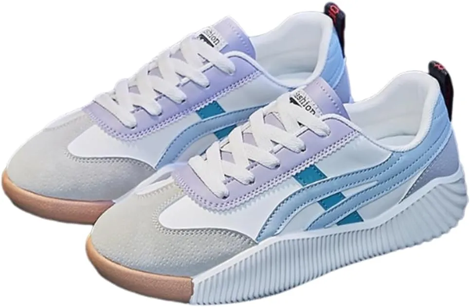 DYJAGYO Deflorence Women's Sneakers, Women's Casual Breathable Flat Non-Slip Running Shoes, Women's Retro Sneakers
