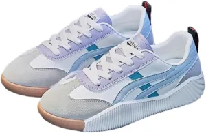 DYJAGYO Deflorence Women's Sneakers, Women's Casual Breathable Flat Non-Slip Running Shoes, Women's Retro Sneakers