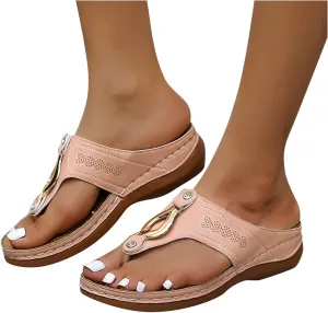 Eduavar Sandals for Women Dressy, Orthopedic Sandals for Women Breathable Flip Flops Slip On Travel Beach Sandals