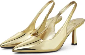 Elisabet Tang Women's Slingback Kitten Heel,Sexy Pointed Closed Toe Stilettos Pumps Slingback Heels for Women Slip on Elastic Strap Wedding Party Dress Sandals Shoes
