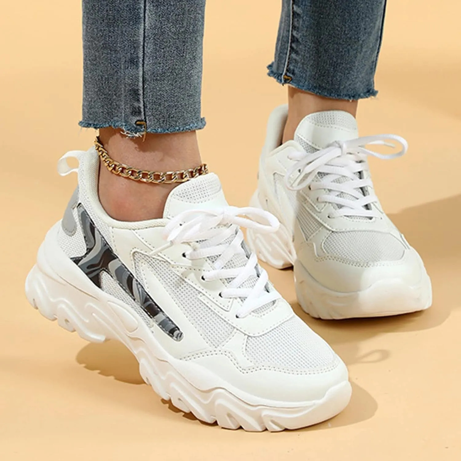 Fall High Top Sneakers for Women 2023 Comfy Shoes for Women Slip On with Arch Support Shoes for Women Black Black and White Fashion Sneakers Women Stylish Slip On Sneakers for Women 2023