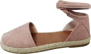 Flat Sandals Linen Falt Covered toe Strap Up Closed toe Solid Straw Espadrille Cover Heel Retro Ladies Flat Sandals