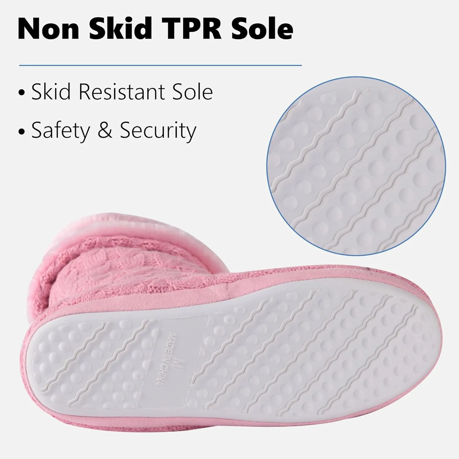 Forfoot Slipper Boots, Cozy Indoor Booties for Women Fluffy Comfortable House Shoes Fuzzy Anti-Slip Boots Winter