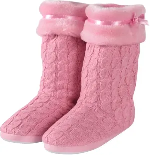 Forfoot Slipper Boots, Cozy Indoor Booties for Women Fluffy Comfortable House Shoes Fuzzy Anti-Slip Boots Winter