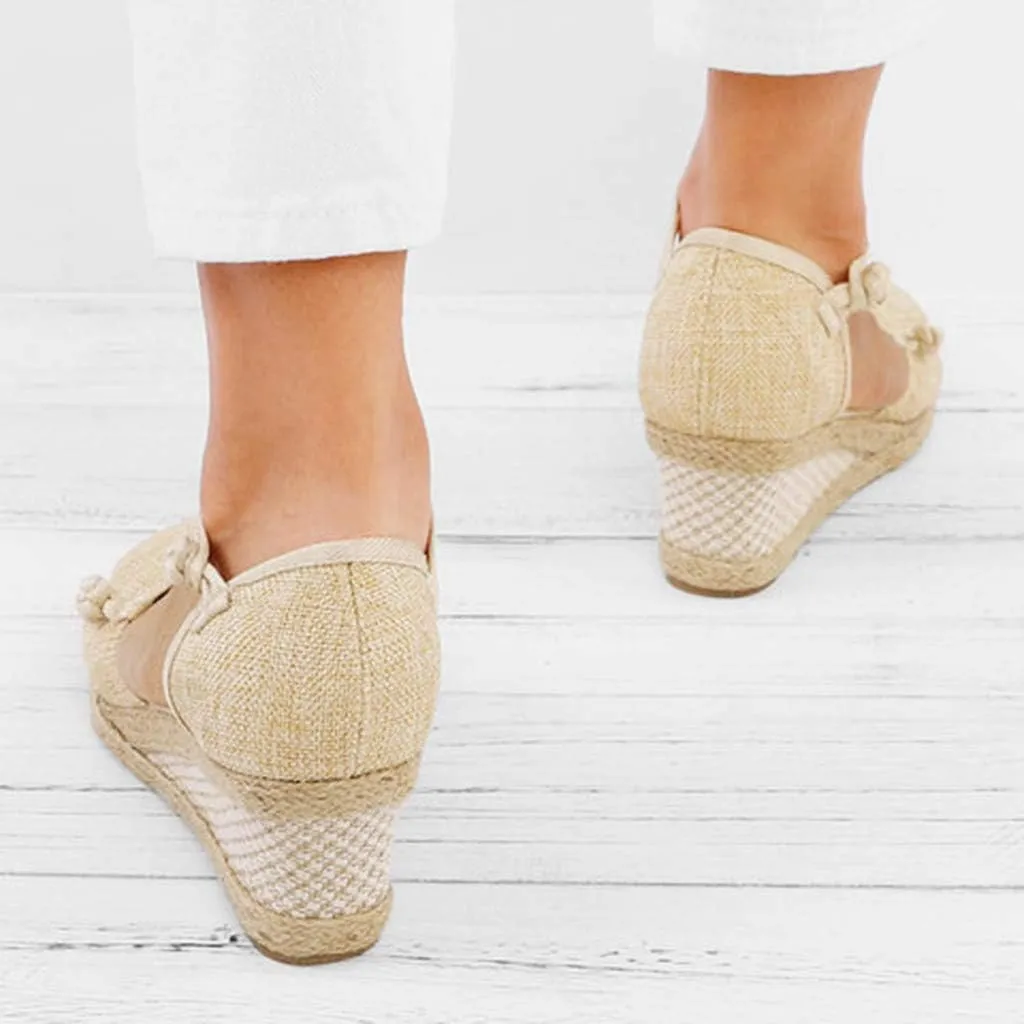 Gibobby Espadrille Wedge,Womens Wedges Sandals Espadrilles Platform Closed Toe Ankle Strap Slingback Summer Casual Sandals