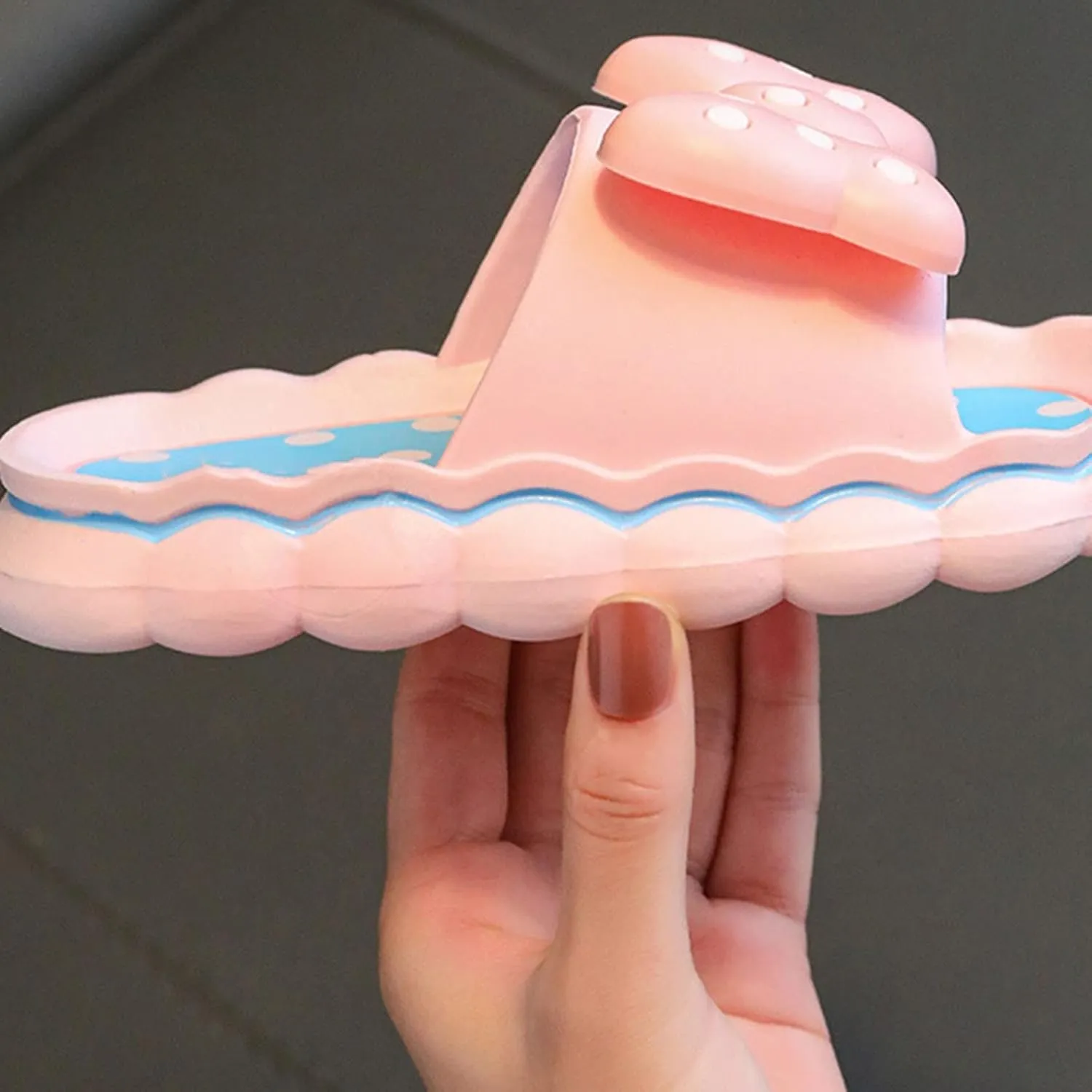 Girl Slides Non Slip Novelty Open Toe Sandals Extremely Comfy Cushioned Thick Sole Cute Cartoon Little Girls Slippers