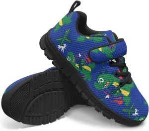 Girls Pickleball Sneaker,Boys Non-Slip Spring Outdoor Sneakers,Children's Single Buckle Sneakers with Black Sole