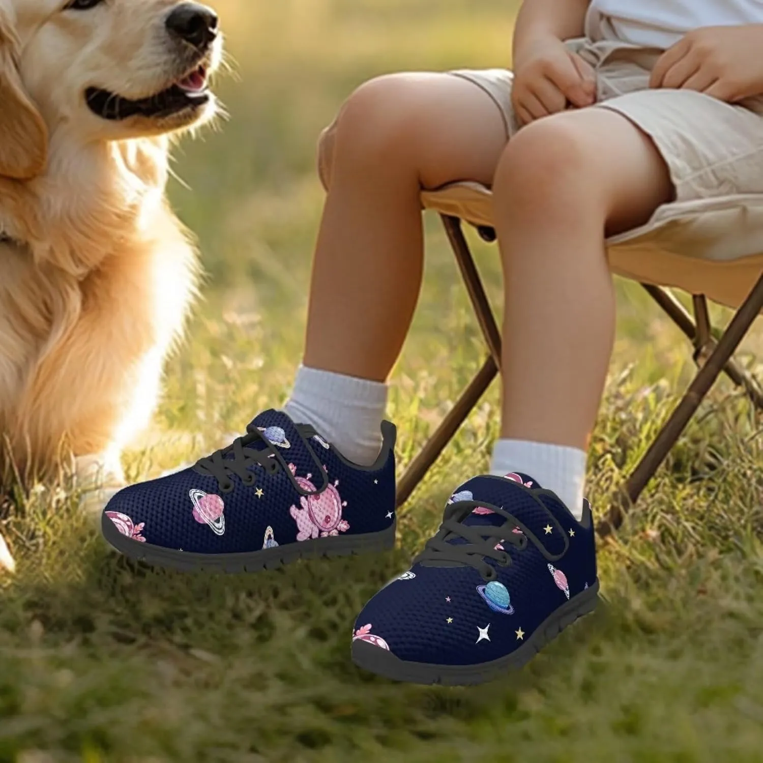 Girls Pickleball Sneaker,Boys Non-Slip Spring Outdoor Sneakers,Children's Single Buckle Sneakers with Black Sole