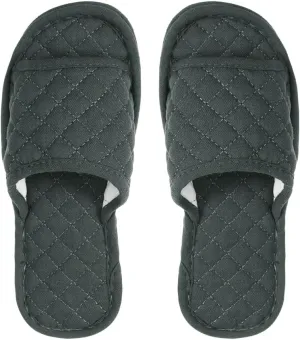 Ibluelover Portable Travel Spa Slippers Foldable Flat Closed Toe Home Shoes with Non-Slip Sole Spa Hotel Slippers Washable Guest Room Cotton Indoor House Shoes Business Trip Flight Footwear