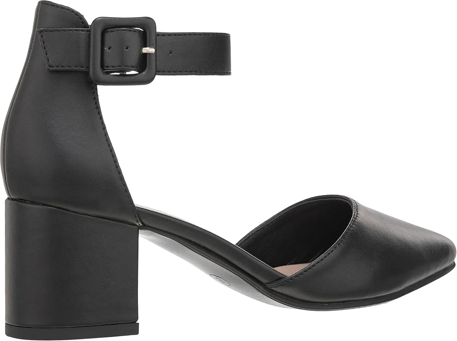 ILLUDE Womens Heels Pointy Closed Toe Pump Ankle Strap Chunky Low Block Heels