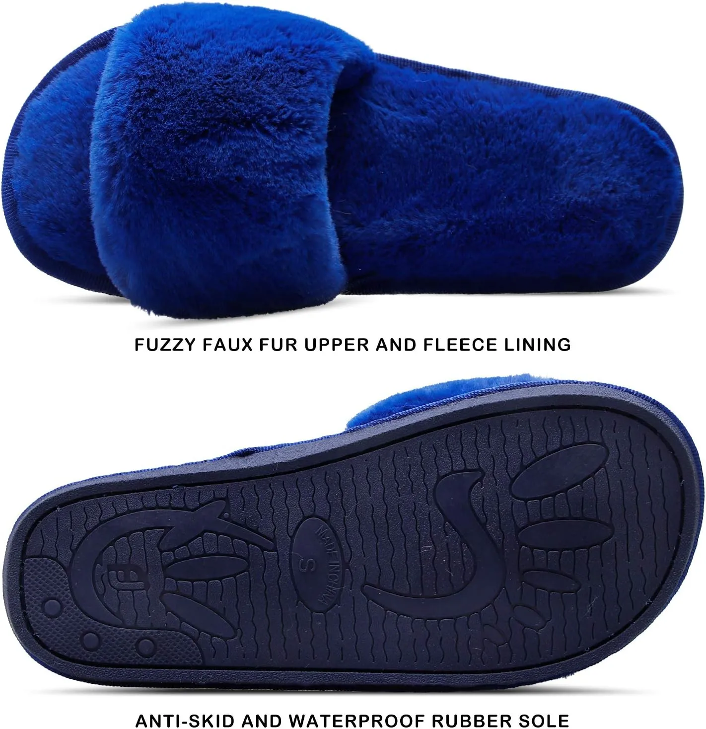 JOINFREE Women's Bedroom Slippers Comfort Four Season Classy Indoor Spa Slide Shoes