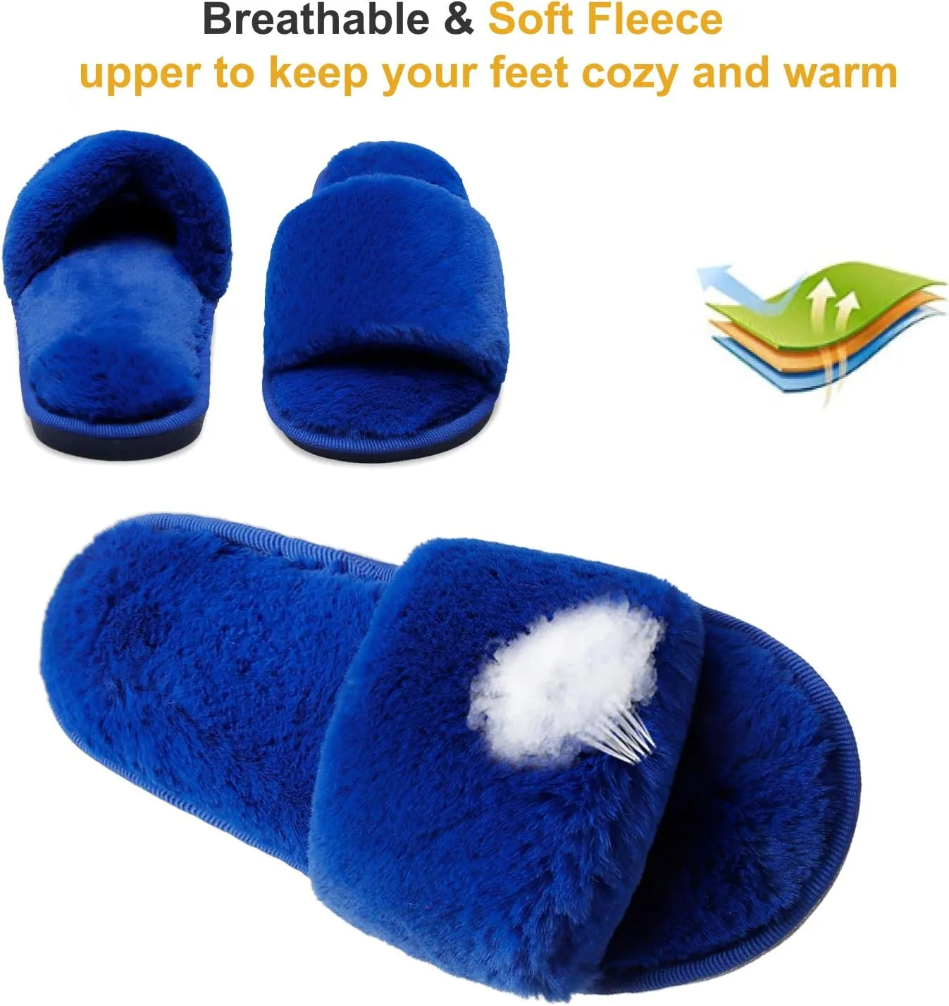 JOINFREE Women's Bedroom Slippers Comfort Four Season Classy Indoor Spa Slide Shoes
