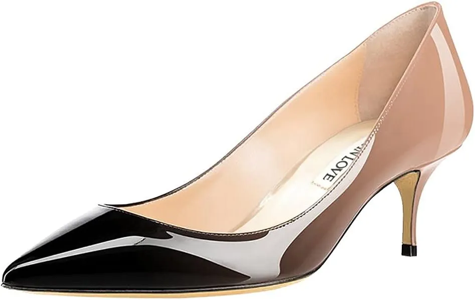 JOY IN LOVE Women's Shoes Low Heels Pointy Toe Kitten Heel Daily Pumps
