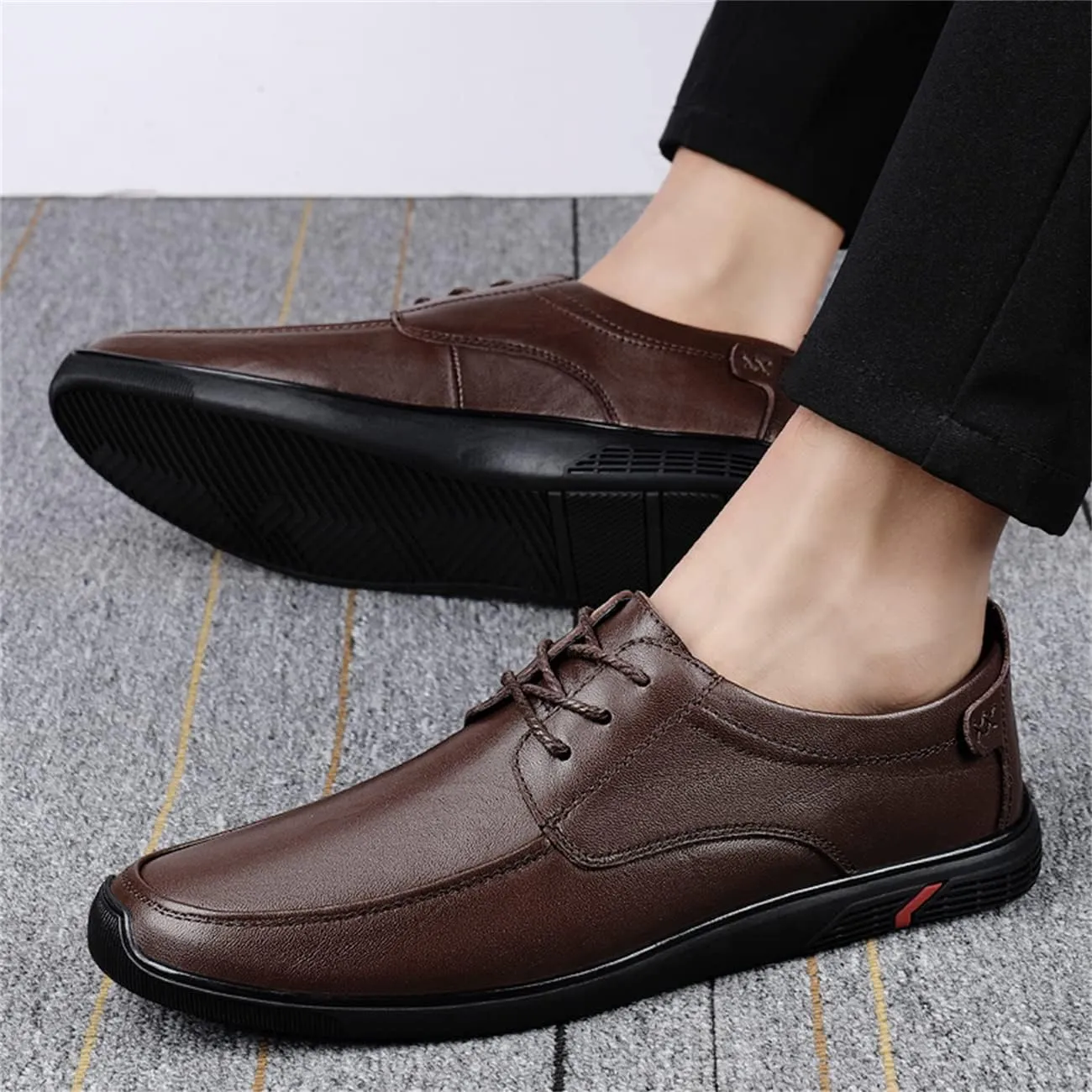 JOYVIP Mens Leather Lace-up Sneakers Business Casual Dress Shoes