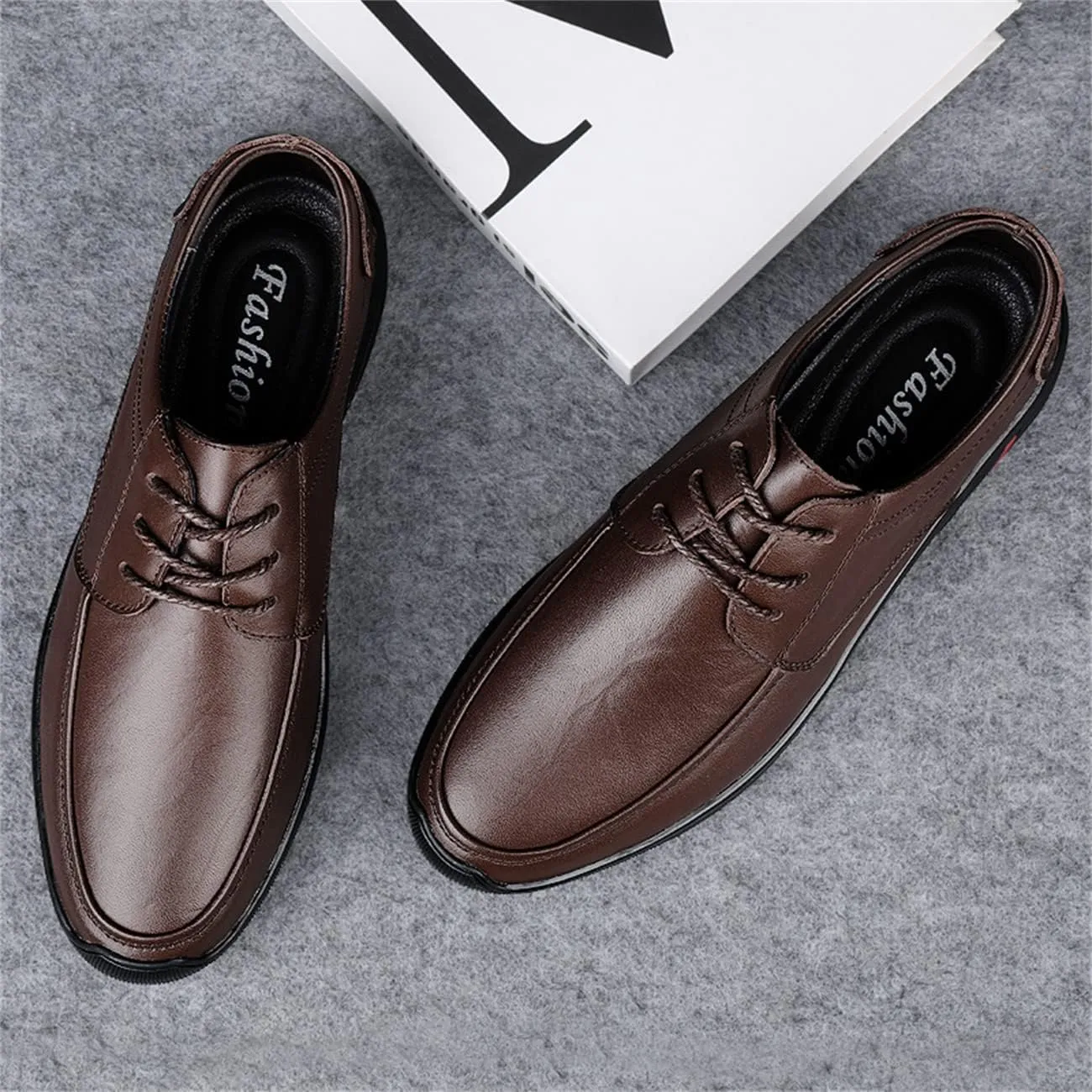 JOYVIP Mens Leather Lace-up Sneakers Business Casual Dress Shoes