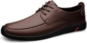 JOYVIP Mens Leather Lace-up Sneakers Business Casual Dress Shoes