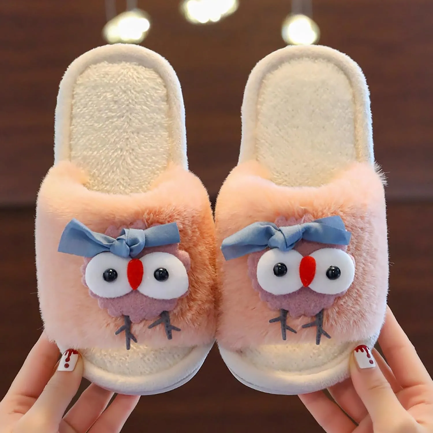 Kids’ Cartoon Chick Plush Winter Slippers – Warm Indoor Shoes for Boys and Girls Kids Bunny Slippers Girls