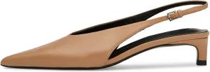 KysBloes Kitten Heel Slingbacks for Women Low Heel Pointed Toe Pumps with Buckle Dress Shoes Comfortable Pumps