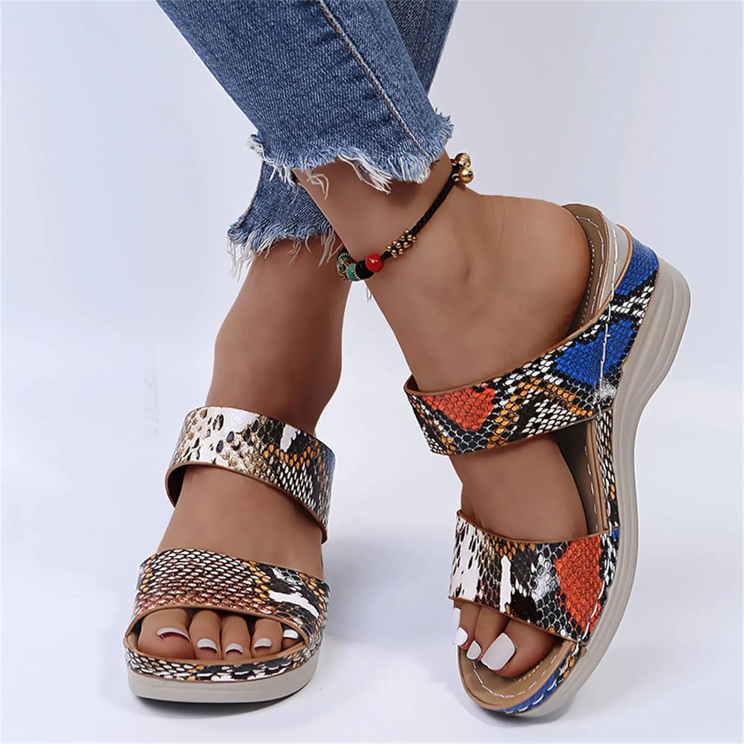 Ladmiple Orthopedic Sandals For Women Flat Feet Comfortable Arch Support Orthotic Flip Flops Dressy Summer Walking Slides