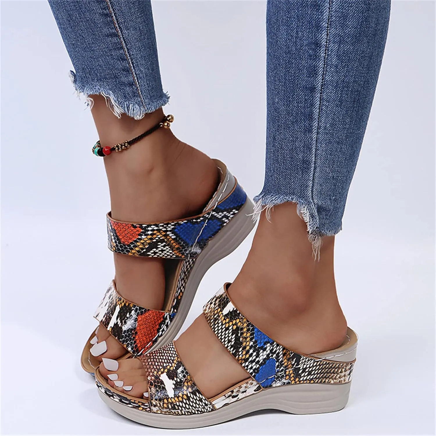 Ladmiple Orthopedic Sandals For Women Flat Feet Comfortable Arch Support Orthotic Flip Flops Dressy Summer Walking Slides