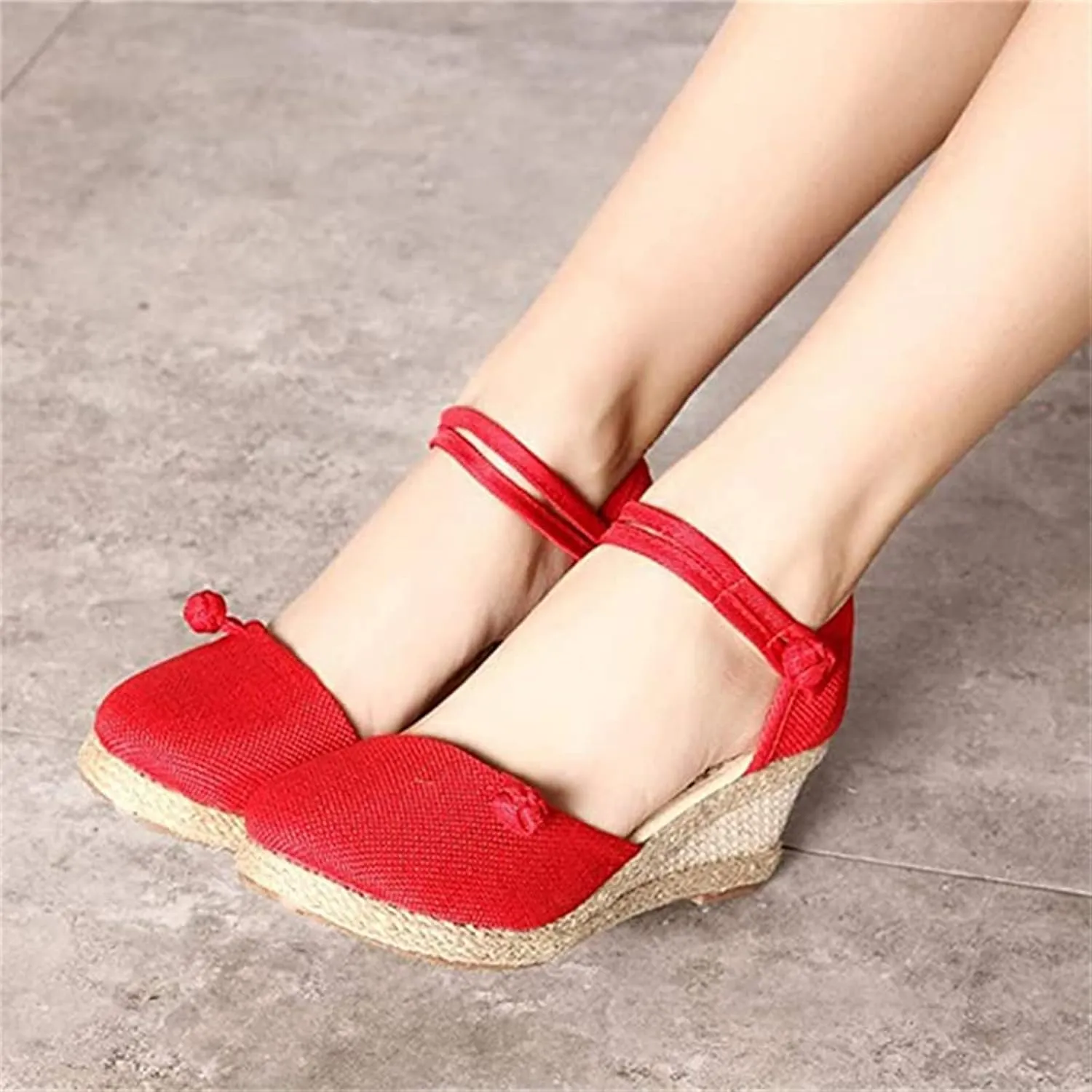 Ladmiple Summer Sandals for Women 2023 Platform Slip On Shoes Wedge Sandals Open Toe Comfy Dressy High Heel Wedge Sandal