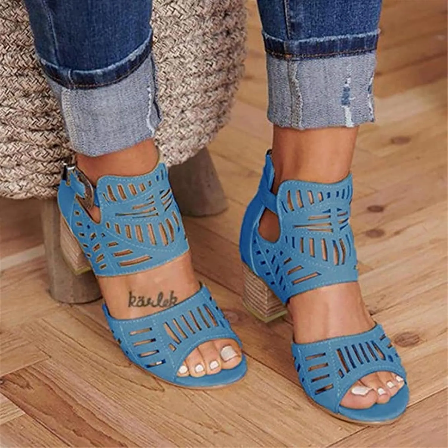 Ladmiple Summer Sandals for Women 2023 Platform Slip On Wedge Sandals Open Toe Casual Comfy Beach Party Mid Heeled Shoes