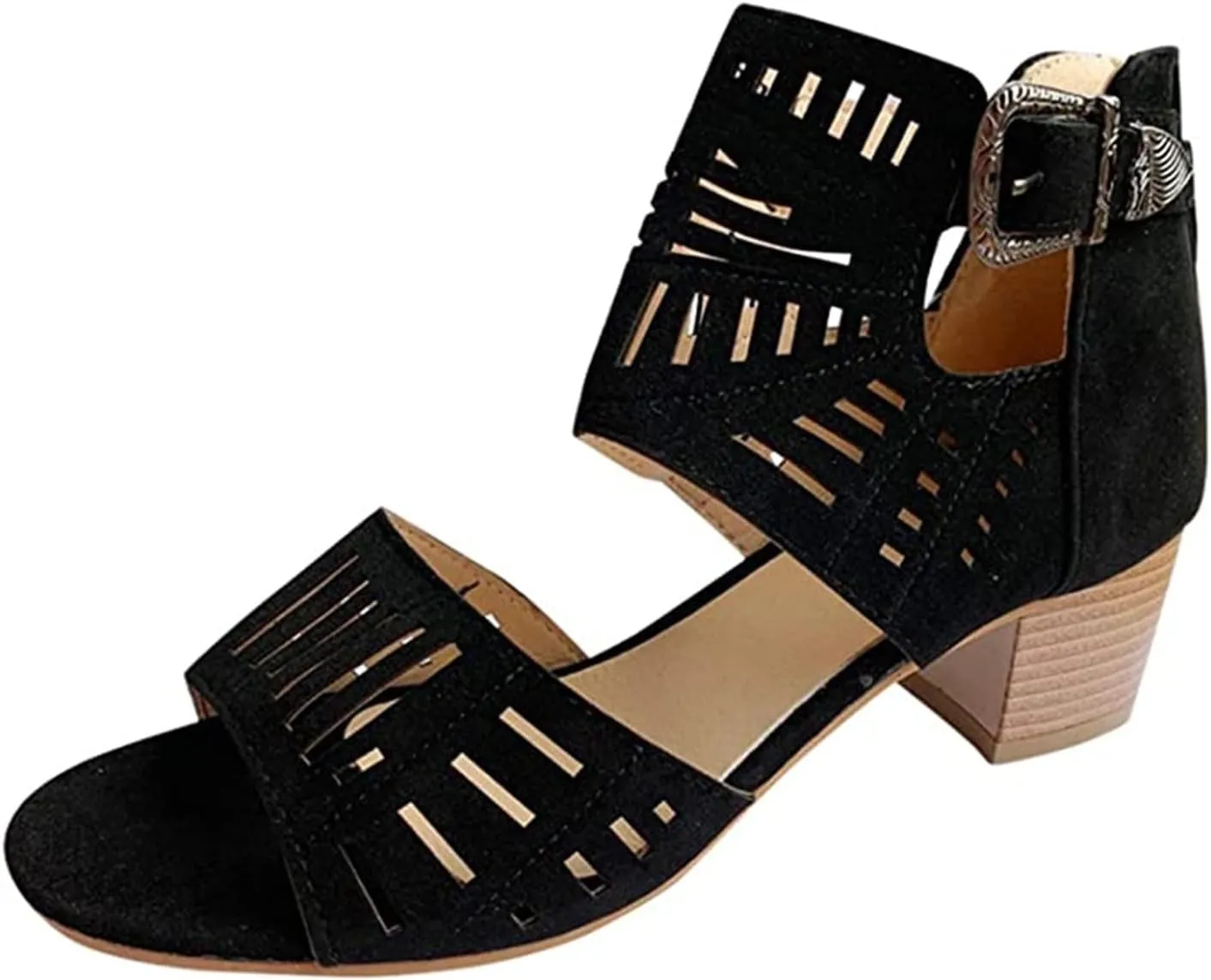 Ladmiple Summer Sandals for Women 2023 Platform Slip On Wedge Sandals Open Toe Casual Comfy Beach Party Mid Heeled Shoes