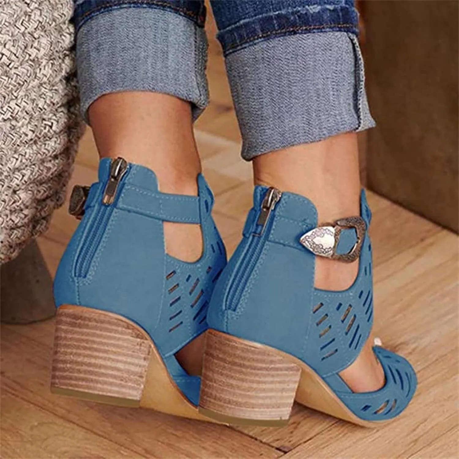 Ladmiple Summer Sandals for Women 2023 Platform Slip On Wedge Sandals Open Toe Casual Comfy Beach Party Mid Heeled Shoes
