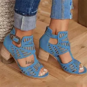 Ladmiple Summer Sandals for Women 2023 Platform Slip On Wedge Sandals Open Toe Casual Comfy Beach Party Mid Heeled Shoes