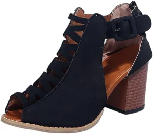 Ladmiple Wedge Sandals for Women Dressy Casual Hollow Out Open Toe High Heel Shoes Slip on Espadrilles Platform Sandal