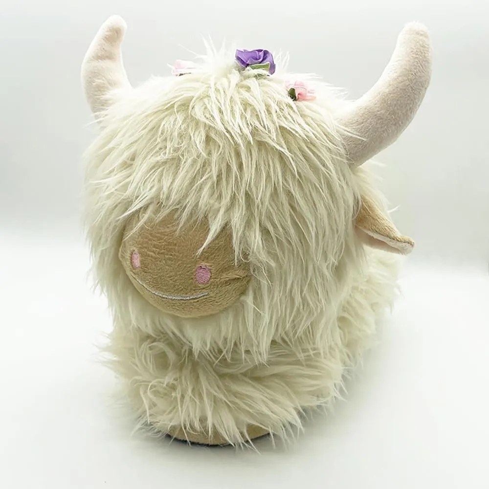 LELEBEAR Highland Cow Slippers, Plush Animal Slippers, Home Indoor Soft Anti-Slip Cute Slippers for Women and Men