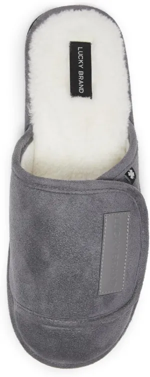 Lucky Brand Micro-Suede Scuff Indoor Slippers for Men with Plush Lining