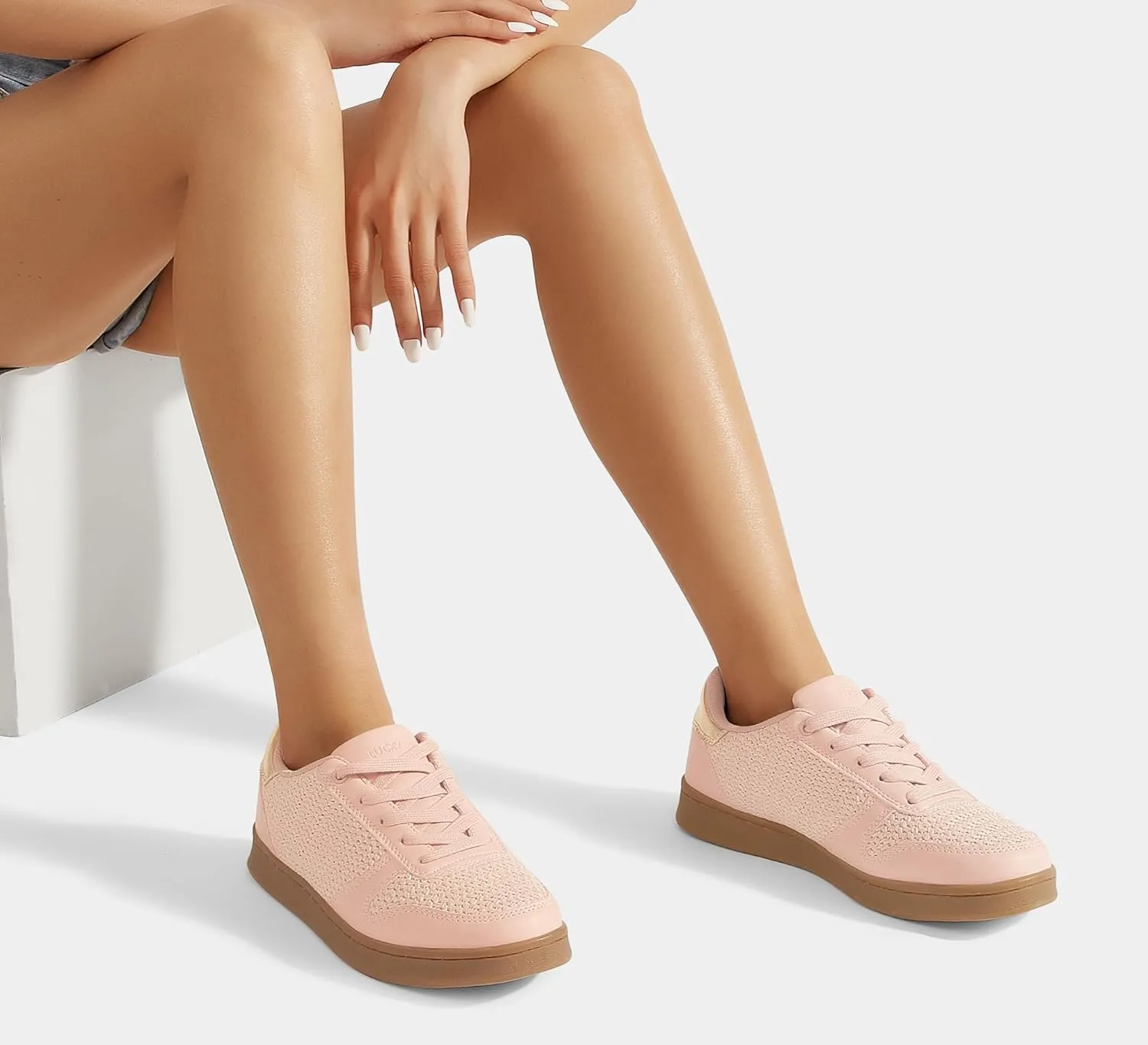LUCKY STEP Retro Trainers Women Fashion Sneakers Braided Classic Raffia Casual Anti-Slip Tennis Woven Walking Shoes