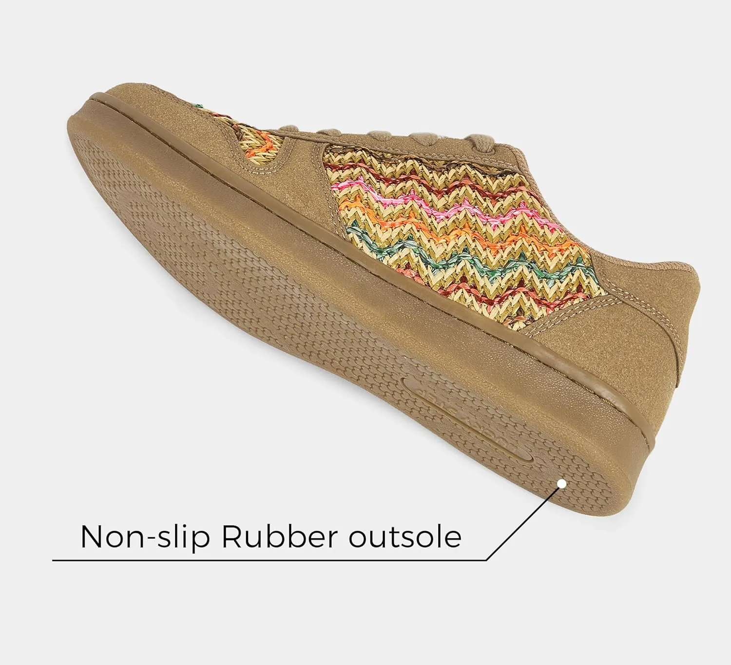 LUCKY STEP Retro Trainers Women Fashion Sneakers Braided Classic Raffia Casual Anti-Slip Tennis Woven Walking Shoes