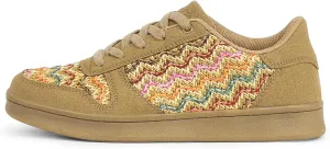 LUCKY STEP Retro Trainers Women Fashion Sneakers Braided Classic Raffia Casual Anti-Slip Tennis Woven Walking Shoes