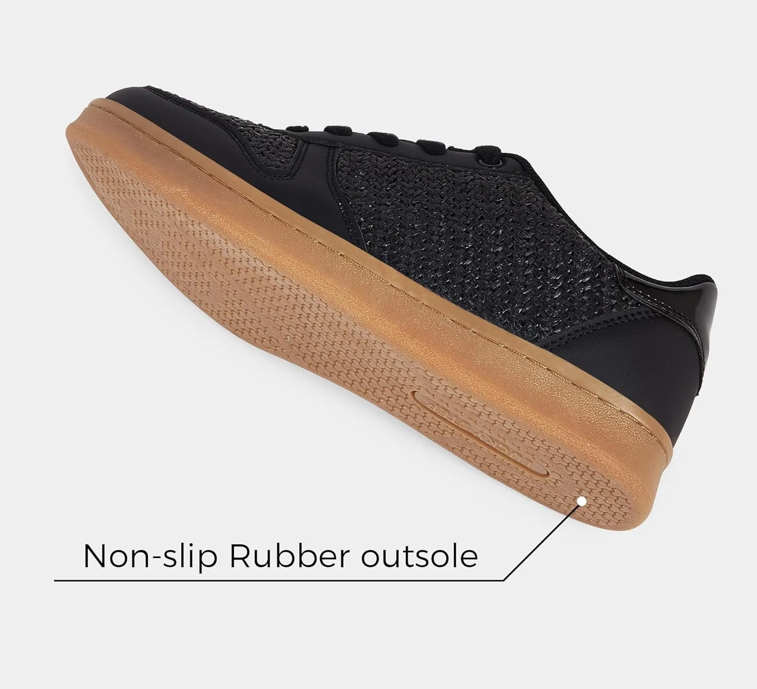 LUCKY STEP Retro Trainers Women Fashion Sneakers Braided Classic Raffia Casual Anti-Slip Tennis Woven Walking Shoes