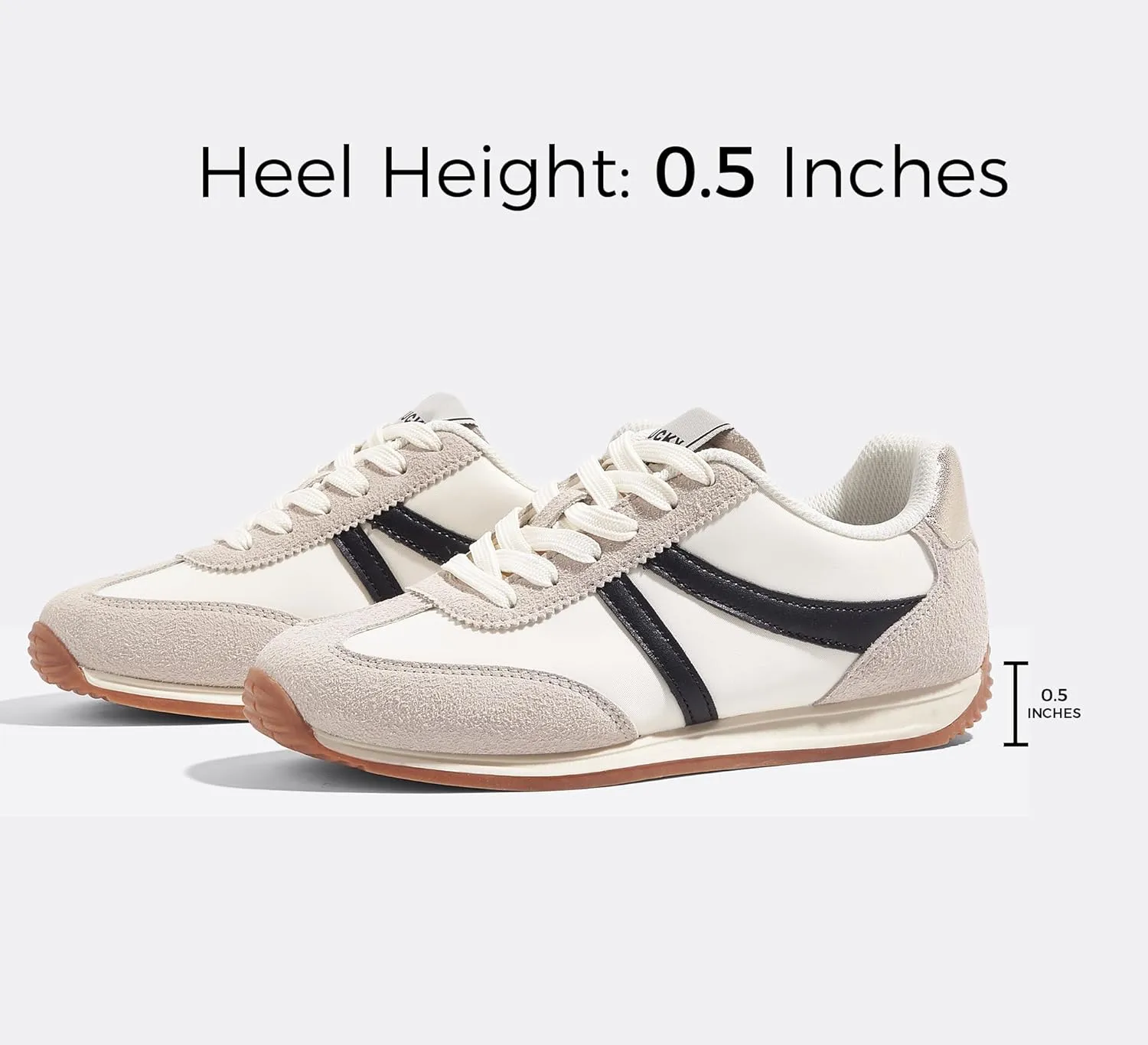 LUCKY STEP Women's Retro Fashion Sneakers Non Slip Comfortable Casual Running Shoes Breathable Classic Walking Trainers