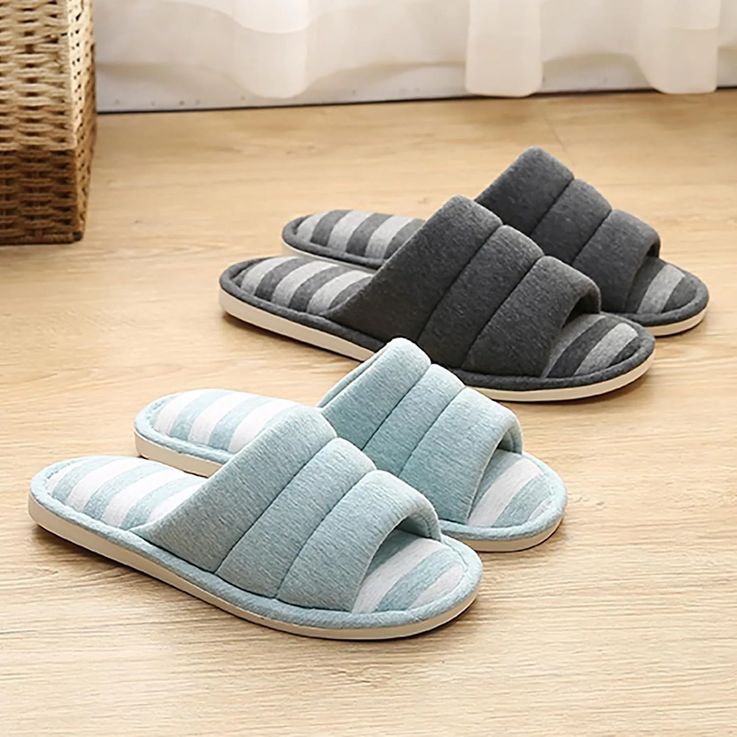 Men House Slippers, Retro Furry Home Slippers Bed Slippers Preppy for College Guys Funny Ankle Boots