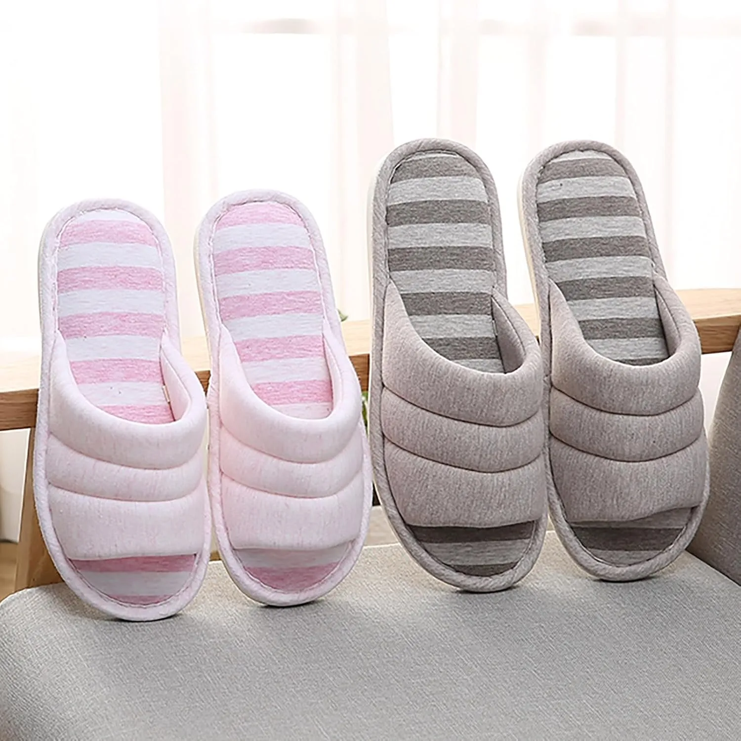 Men House Slippers, Retro Furry Home Slippers Bed Slippers Preppy for College Guys Funny Ankle Boots