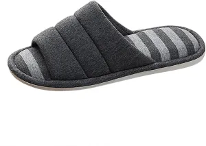 Men House Slippers, Retro Furry Home Slippers Bed Slippers Preppy for College Guys Funny Ankle Boots
