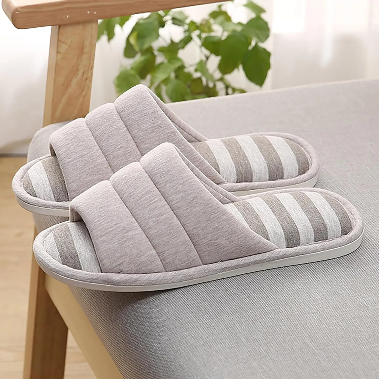 Men House Slippers, Retro Furry Home Slippers Bed Slippers Preppy for College Guys Funny Ankle Boots