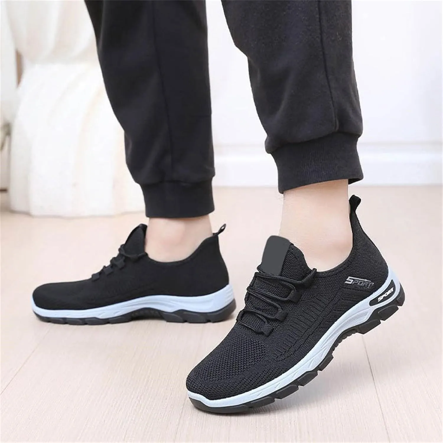 Men Running Shoes Tennis Walking Gym Slip On Workout Athletic Sneakers Lightweight Breathable Sport Casual Shoes